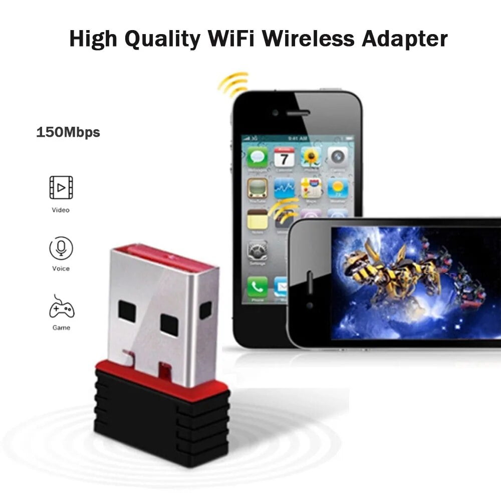 Mini Usb Network Card Wireless Wifi Adapter Dongle Usb20 24g 150mbps 80211bgnax Rtl8188 Lan 7451