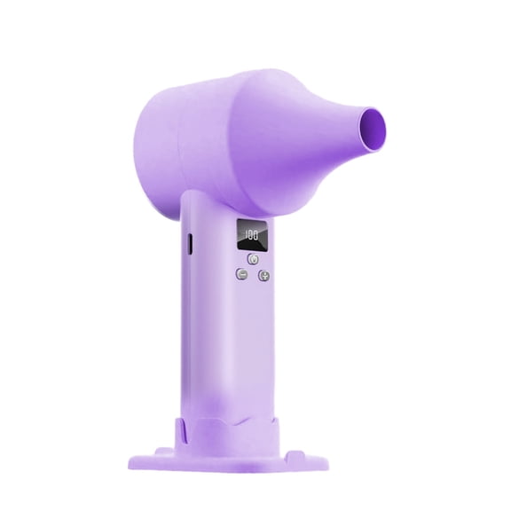 Mini USB Rechargeable Fan for Travel Quiet Operation Handheld Air Blower with Digital Display for Cooling and Cleaning