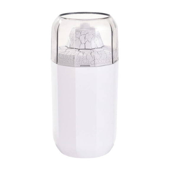 Mini USB Salt Lamp Humidifier With Aromatherapy 350ml White Crystal Stone Night Light Desk Decor 1 Pack