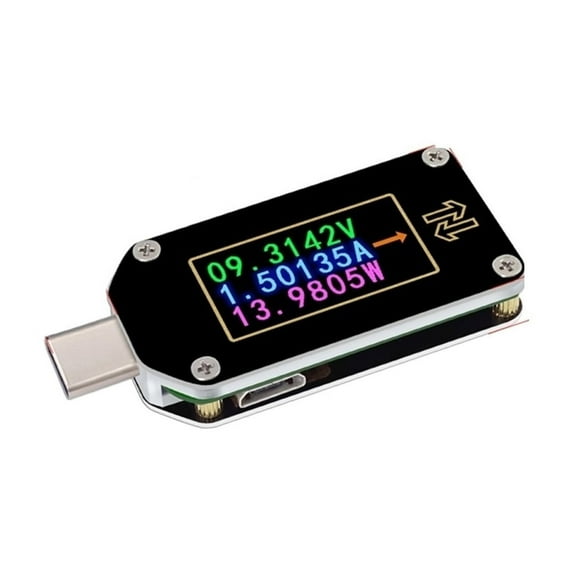 Mini USB Tester Voltage Current Meter Fast Charge PD Detector Color Screen TC66/TC66C Type-C Multimeter Voltmeter Ammeter ,Portable