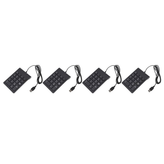 Mini USB Wired Numeric Keypad Numpad 18 Keys Digital Keyboard (Black)