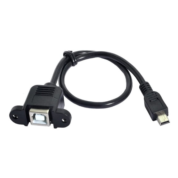 Mini USB to USB B Printer Cable USB Printer Cable Mini USB 5Pin Male to USB B Female Cable with Screws for Printers
