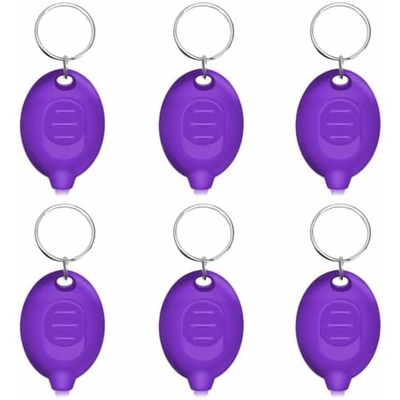 Mini UV LED Keychain Flashlight, 12 Lumen Portable Black Light, Small UV Torch for Detector & Scorpion Finder, 6-Pack$$Tools & Hardware Other