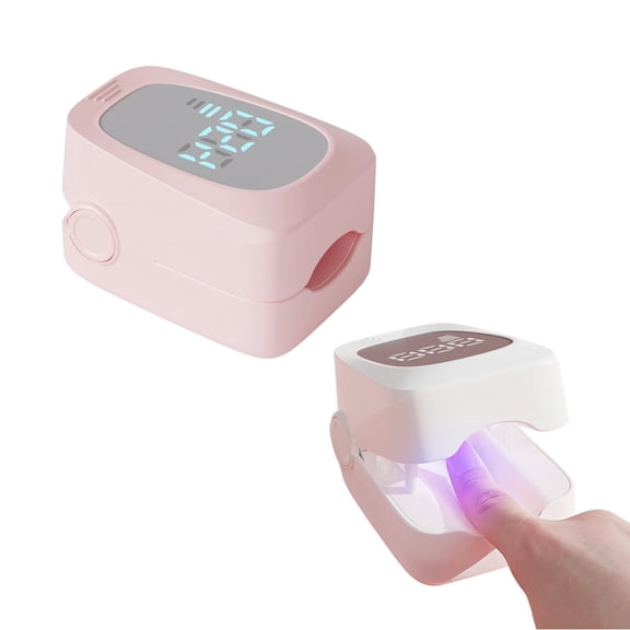 Mini UV LED Nail Lamp for Gel Nails, Portable Pink Nail Dryer with Digital Timer Display, Compact Gel Nail Curing Light for Fingernails, Home Manicure Pedicure Nail Care Tool