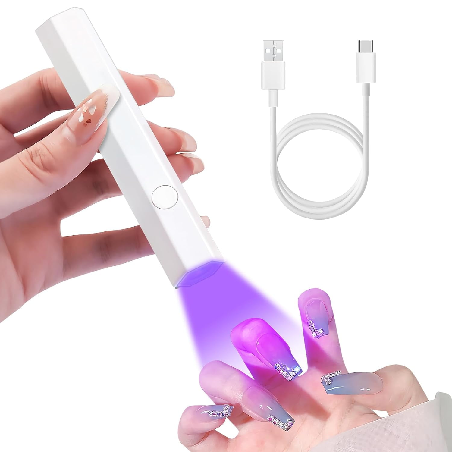 Mini UV Light for Gel Nails, Handheld UV Light for Gel Nails, Cordless ...