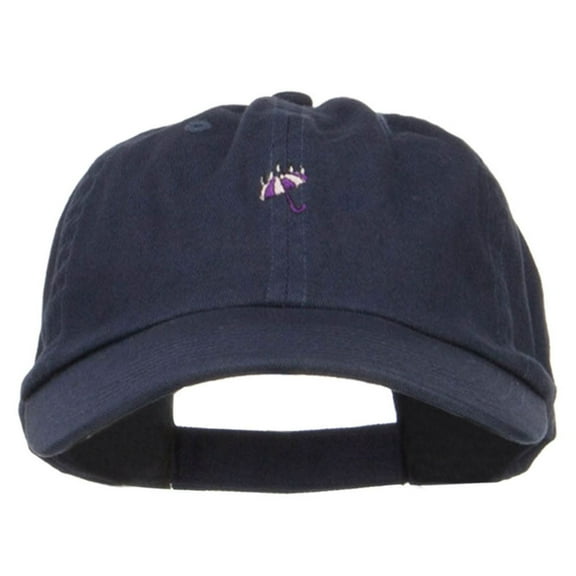 Mini Umbrella Embroidered Low Cap - Navy OSFM