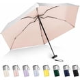 thumbnail image 1 of Mini Umbrella For Purse - UPF 50+ UV Blocker Sun Protection Umbrella, Small Micro Travel Parasol Design for Women, Pink, 1 of 4