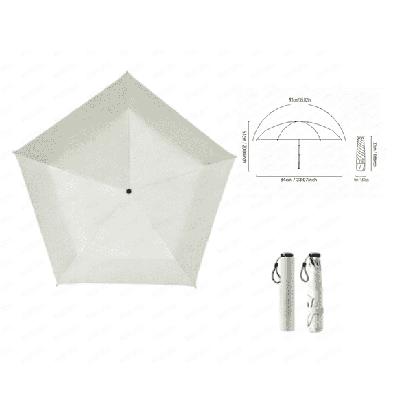 Mini Umbrella for Travel, Japan Pencil Umbrella Ultra Light Compact Folding Pocket Parasol, Upf 50+ Sun Protection Rain Shade Small Portable for Backpack Handbag Beach Commute Outdoor