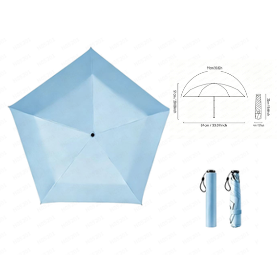 Mini Umbrella for Travel, Japan Pencil Umbrella Ultra Light Compact Folding Pocket Parasol, Upf 50+ Sun Protection Rain Shade Small Portable for Backpack Handbag Beach Commute Outdoor