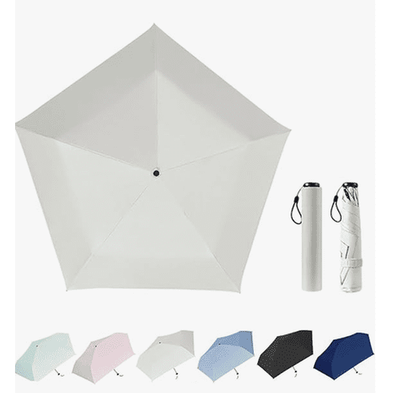 Mini Umbrella for Travel, Japan Pencil Umbrella Ultra Light Compact Folding Pocket Parasol, Upf 50+ Sun Protection Rain Shade Small Portable for Outdoor,Ultra-Lightweight Compact All-Weather Umbrella