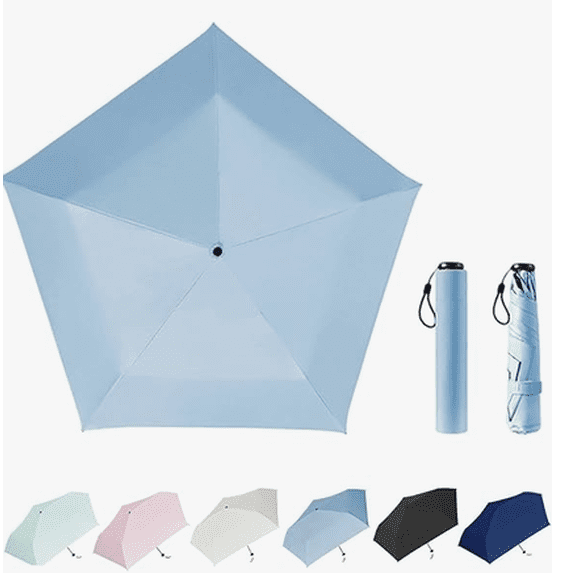 Mini Umbrella for Travel, Japan Pencil Umbrella Ultra Light Compact Folding Pocket Parasol, Upf 50+ Sun Protection Rain Shade Small Portable for Outdoor,Ultra-Lightweight Compact All-Weather Umbrella