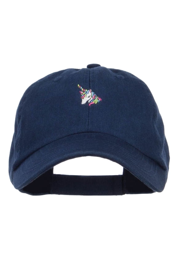 Mini Unicorn Embroidered Pet Spun Cap - Navy OSFM