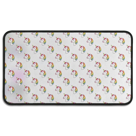 Mini Unicorn Head Pattern Door Rugs,Washable Non Slip Door Mats Indoor,Decorative Door Mats,Entry Mat Indoor for Entrance,Bedroom,Kitchen,Bathroom,30"x17"