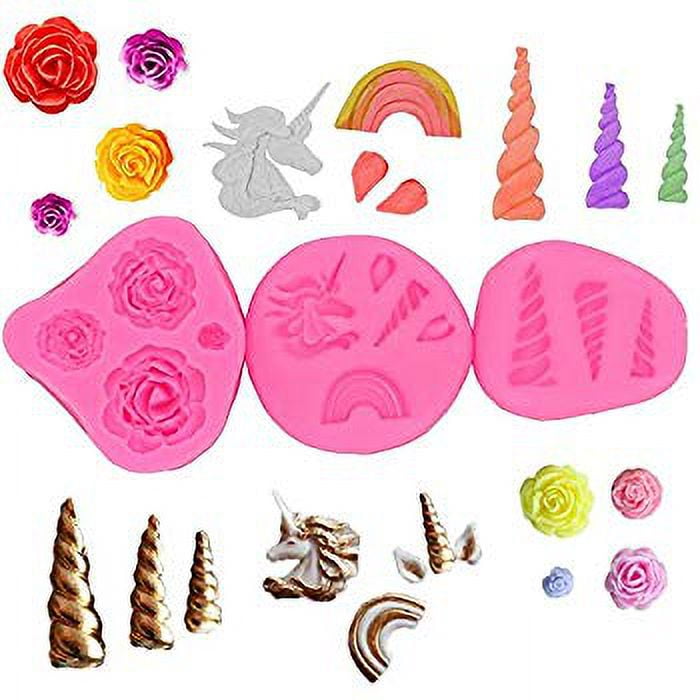 Mini Unicorn Silicone Mold Set 3 Piece Unicorn Fondant Chocolate