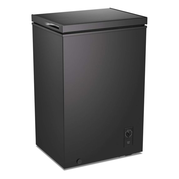 Mini Upright Freezer Compact Refrigerators - 3.0Cu.ft Small stand up Freezer with Reversible Door for Home Office (Black)