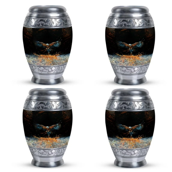 Mini Urns For Human Ashes - Metal Urns For Adults Humans - Cremation Urns For Human Ashes Adult Female - Mom Urns For Human Ashes - Memorial Urns For Human Ashes Keepsake (Size-3inch,4pcs)