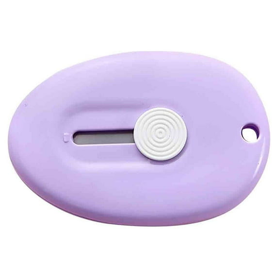 Mini Utility Knife Plastic Portable Box Cutter Letter Opener Package Opening Tool, Purple