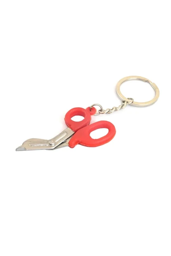 Mini Utility Scissors With Key Chain - Red Ring Kc-013