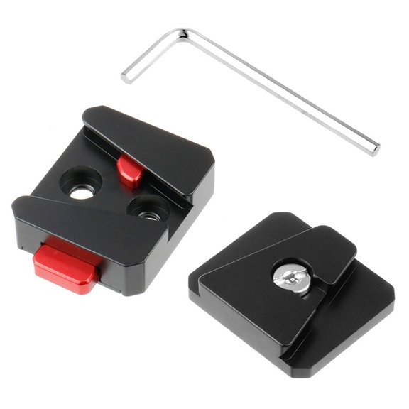 Mini V-Lock Quick Release Plate Kit with Female V-Dock and Male V-Lock for V-Mount Batteries