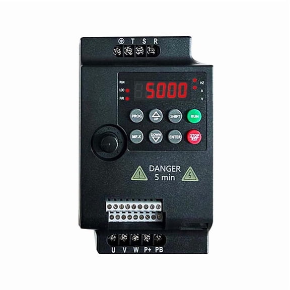 Mini VFD Inverter 220V Single-Phase Input and 220v Output Frequency Converter for Single-Phase Capacitor Motor 0.4KW,1 * VFD Frequency Inverter