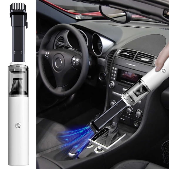 Mini Vacuum For Beard Hair,Desktop Vacuum,Mini Shop Vac,Car Home Vacuum Cleaner Brushless High-Power Purpose Collector Wireless Portable,Mini Hand Held Vacuum Rechargeable.(White)