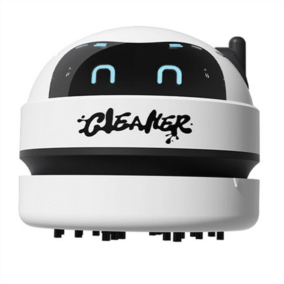 Mini Vacuum Cleaner Portable Desk Table Dust USB Handheld Sweeper Hair Pencil Crumbs Cleaning Tool White