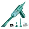 thumbnail image 1 of Mini Vacuum, Cordless Handheld Car Vacuum Cleaner Rechargeable, 29000PA Strong Suction, 2 in1 Dust Buster & Air Blower & Hand Pump, Dry Use for Car, Keyboard, Inflate, Green, 1 of 8
