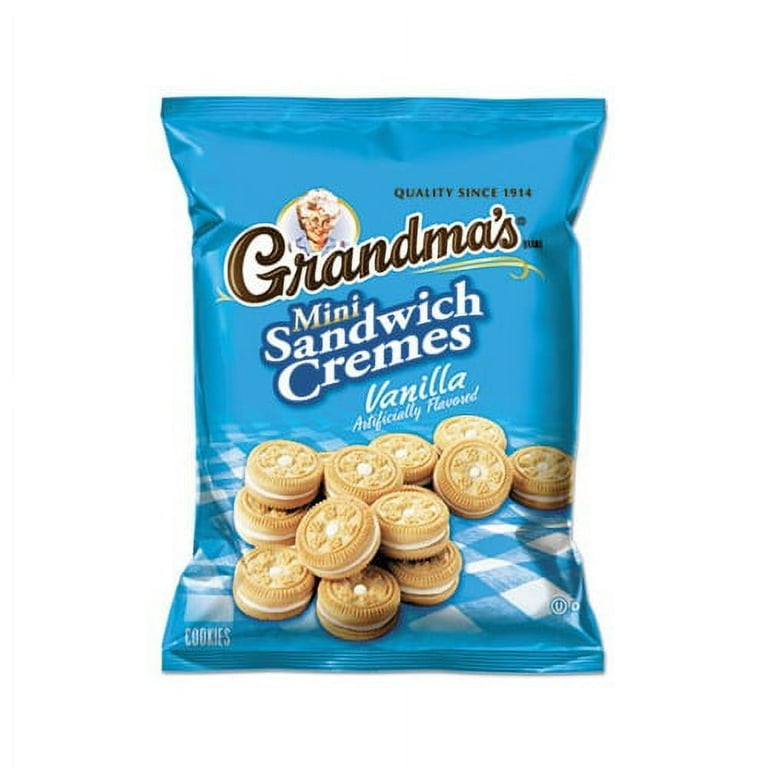 Mini Vanilla Creme Sandwich Cookies, 3.71 oz, 24/Carton Mini Vanilla Creme Sandwich Cookies, 3.71 oz, 24/Carton