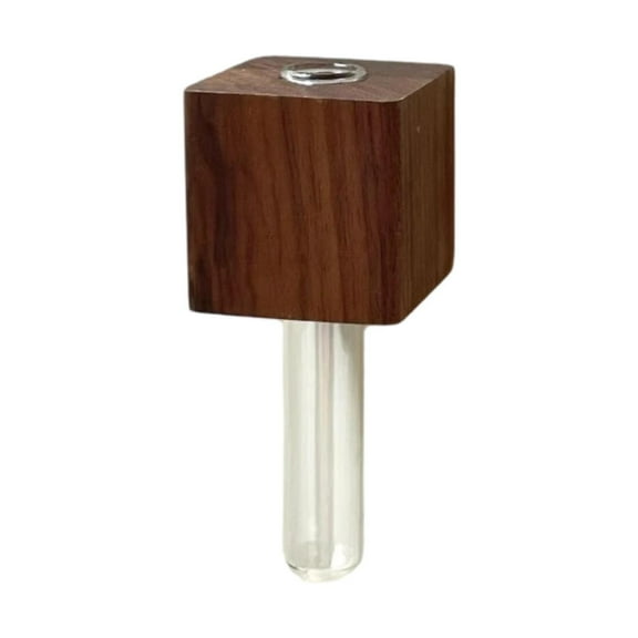 Mini Vase Fridge Magnets Decorative Test Tube Vase Wooden Holder Modern Plastic Material for Home Kitchen Office Wall