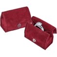 thumbnail image 1 of Mini Velvet Jewelry Storage Boxes Arch Shaped Jewelry Case for Earrings Rings Storage Dark Red 6.2x3.3x4cm, 1 of 9