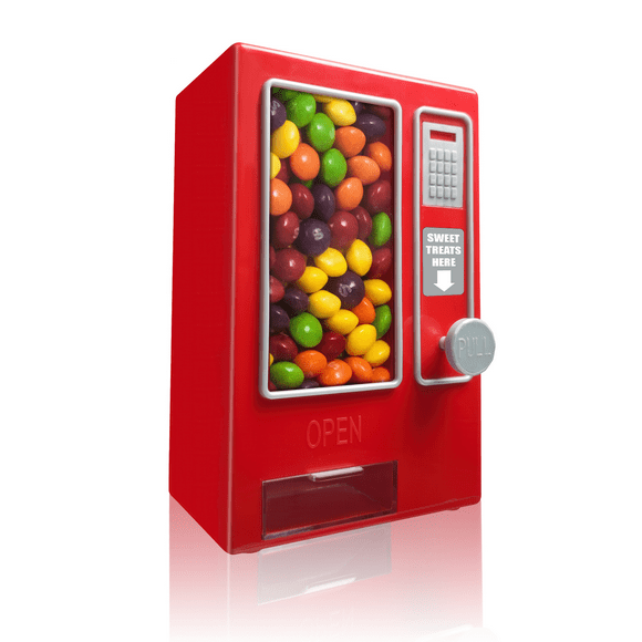 Mini Vending Machine Classic Retro Design Sweets Holder & Dispenser Arcade Toy | Ideal For Desktops, Classrooms, Parties & Many More | Suitable For Gumballs, Candys & Sweets