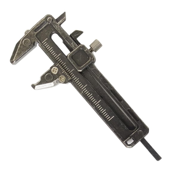 Mini Vernier Caliper 0-50mm, Brass Color Zinc Alloy Pocket Slide Caliper, Multifunctional Precision Measuring Tool for Various Measuring Tasks