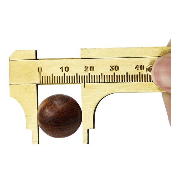 Copper Ruler Scale Mini Vernier Caliper Ruler Copper Double Scale Millimeter / Inches 80 ...
