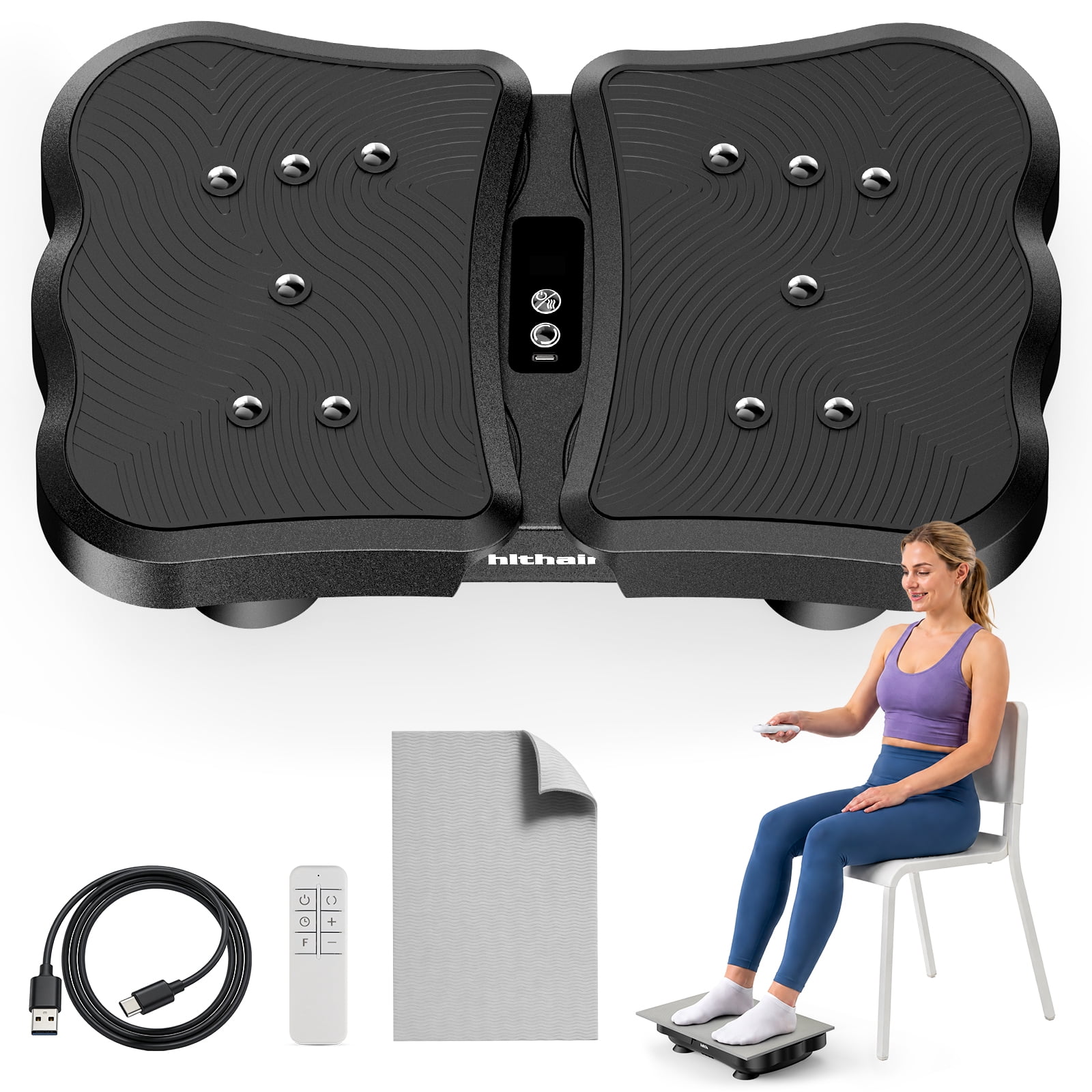 Hlthair Mini Vibration Plate Machine For Muscle relaxation - Walmart.com
