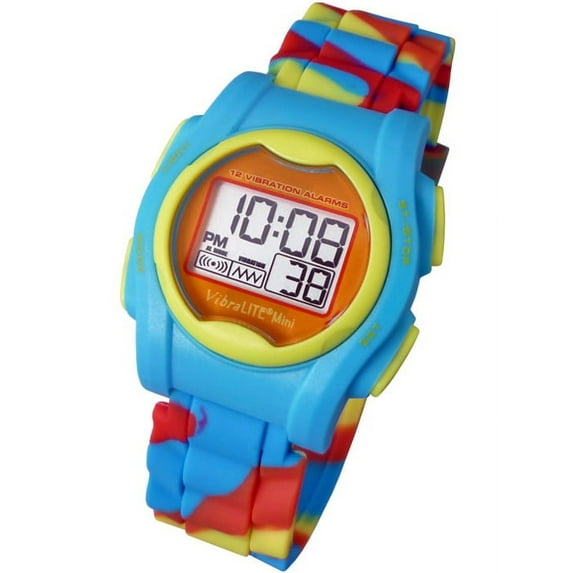 Mini Vibration Watch VM-SMC with Multicolored Silicone Band