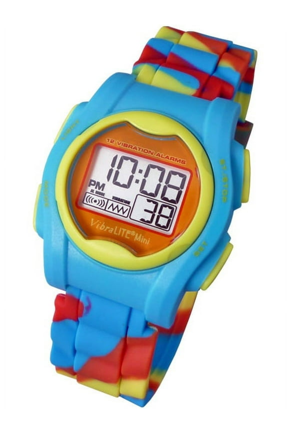 Mini Vibration Watch VM-SMC with Multicolored Silicone Band