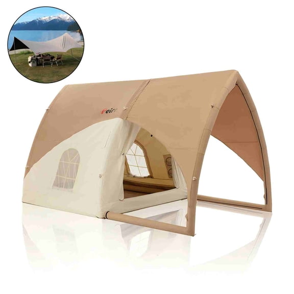 Mini Villa-Style Inflatable Tent,One Bedroom, One Living Room,Windproof, Sun-Resistant, and Breathable