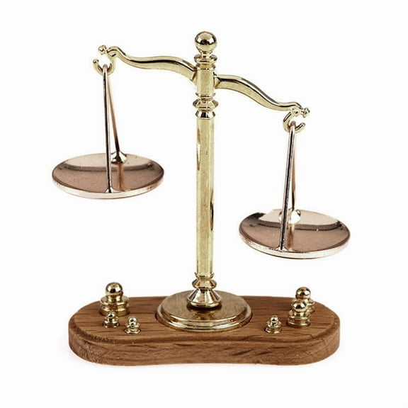 Mini Vintage Balance Scale Ornaments, Metal Antique Justice Scale Model, Home Decoration Children'S Gift