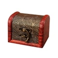 thumbnail image 1 of Mini Vintage Treasure Chest Box - Ornate Wooden Decorative Chest with Hasp Latch in Red & Gold Tones for Jewelry, Gifts, DIY Crafts, Aquarium Decor & Home Accents, 1 of 3