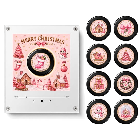 Mini Vinyl Record Player, Magnetic Fridge Record Player, Christmas Retro Fridge Music Decor Gift