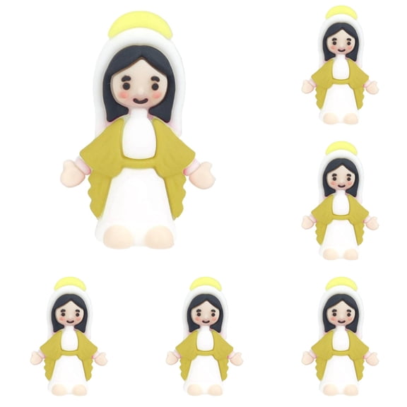 Mini Virgin Mary Figurines, Tiny Religious Statues for Easter Egg Stuffers Baptism Party Gifts
