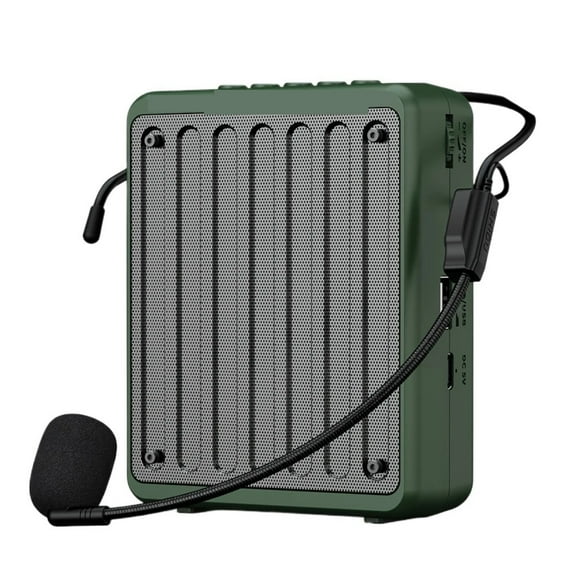 Mini Voice Amplifier for Teachers,Portable Bluetooth Voice Amplifier with Headset Microphone,Green ,True Acoustic Power Amplifier