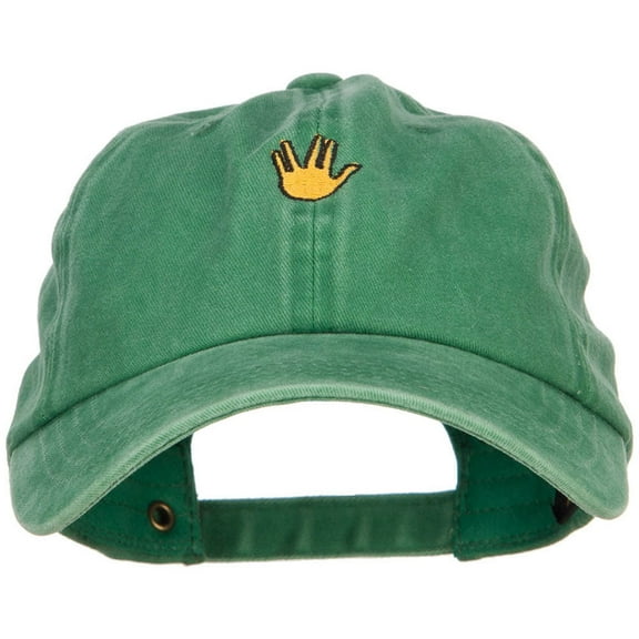 Mini Vulcan Salute Embroidered Unstructured Dyed Cap - Kelly Green OSFM