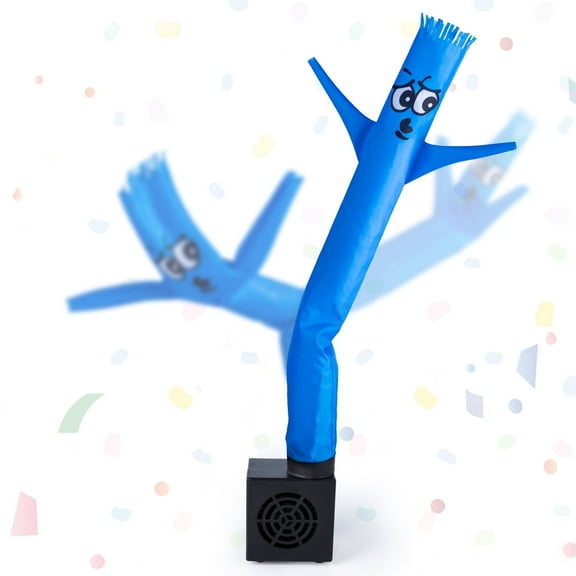 MyMealivos Mini Wacky Waving Inflatable Tube Guy with Blower - Funny Desktop Decoration Mini Inflatable Tube Man Gift for Office Home Party Store-Blue