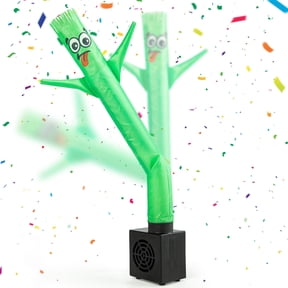 MyMealivos Mini Wacky Waving Inflatable Tube Guy with Blower - Funny Desktop Decoration Mini Inflatable Tube Man for Office Home Party Store-Green