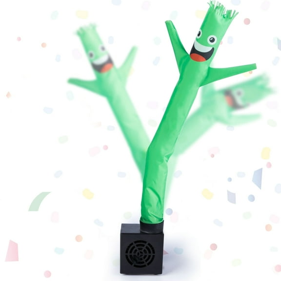 MyMealivos Mini Wacky Waving Inflatable Tube Guy with Blower - Funny Desktop Decoration Mini Inflatable Tube Man Gift for Office Home Party-Happy Green