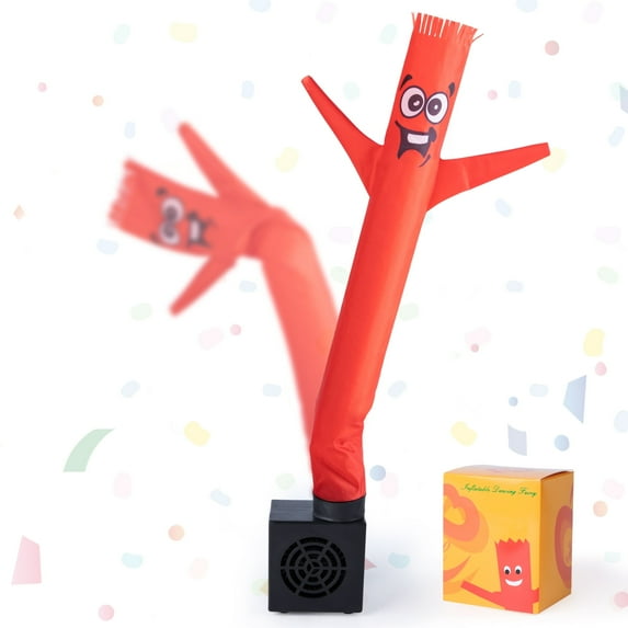 MyMealivos Mini Wacky Waving Inflatable Tube Guy with Blower-Funny Desktop Decoration Mini Inflatable Tube Man Gift for Office Home Party Store-Red
