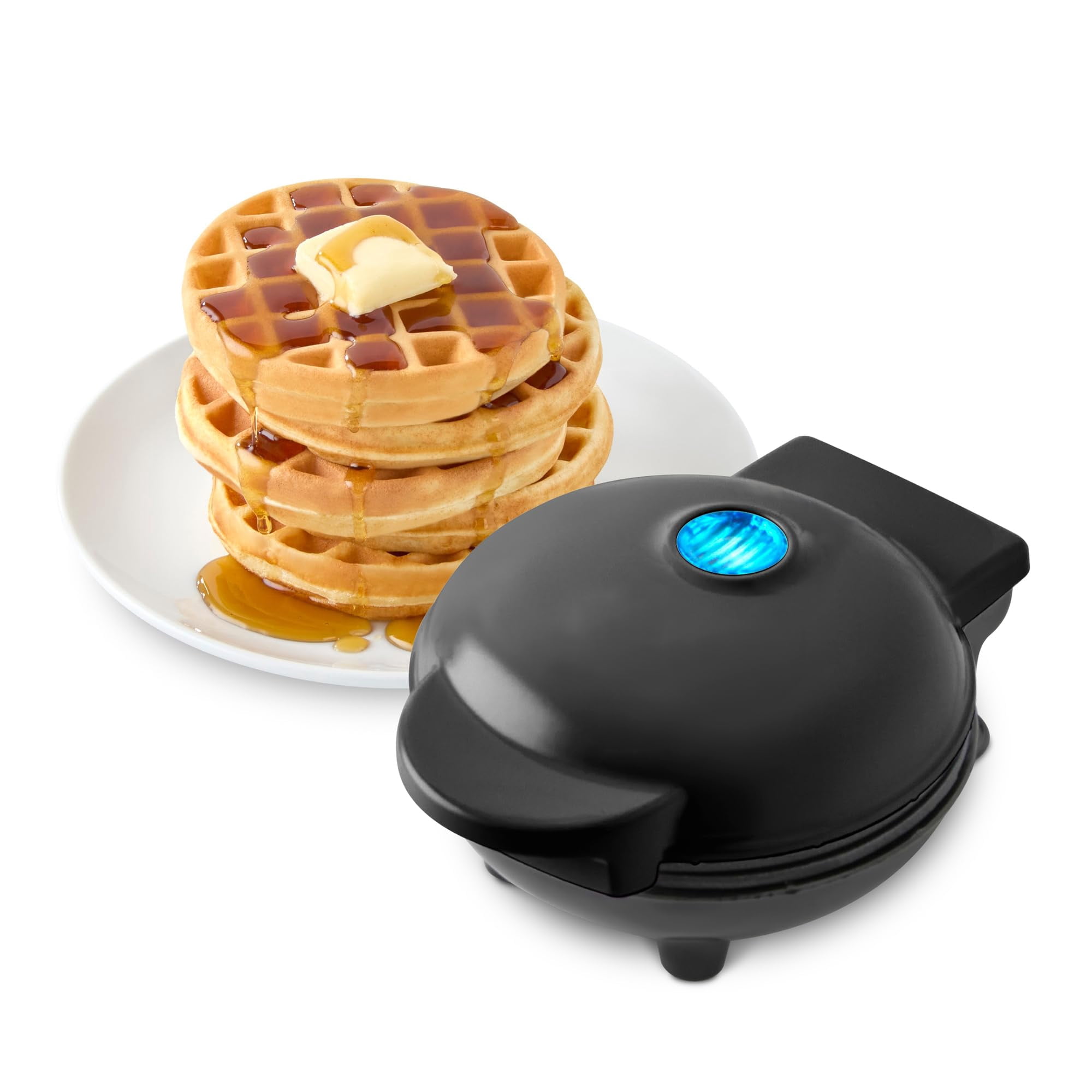 Mini Waffle Maker Compact Electric Iron for Creative Homemade Treats Nonstick Surface Easy Clean