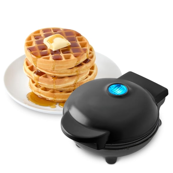 Mini Waffle Maker- Compact Electric Iron for Creative Homemade Treats - Nonstick Surface - Easy-to-Clean - Perfect for Kids & Families