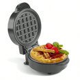 thumbnail image 1 of Mini Waffles Maker Small Waffle Irons Non-stick Breakfast Belgian Waffles Mini Waffle Iron Make Waffle in Minutes Portable Pancake Maker Machine for Kid Easy to Clean 5 Inches Wide Black, 1 of 6